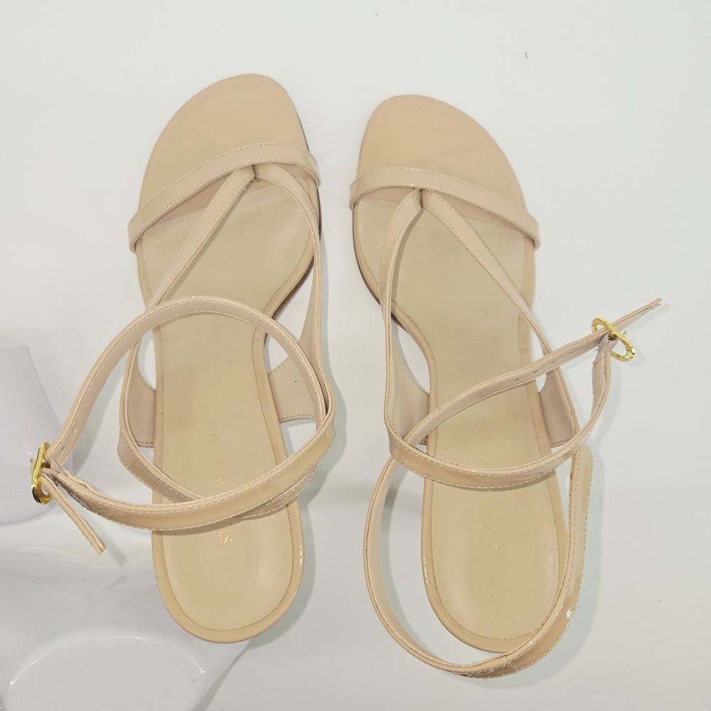 Stuart Weitzman Stilettos Sandals Women's Size 8.5 Align Patent Leather Heels - Picture 10 of 10